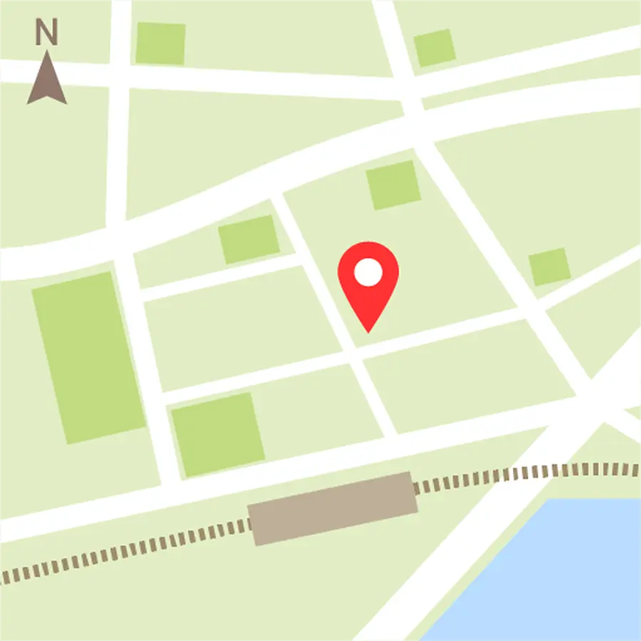 東京都緑区さくら町1-2-3の地図